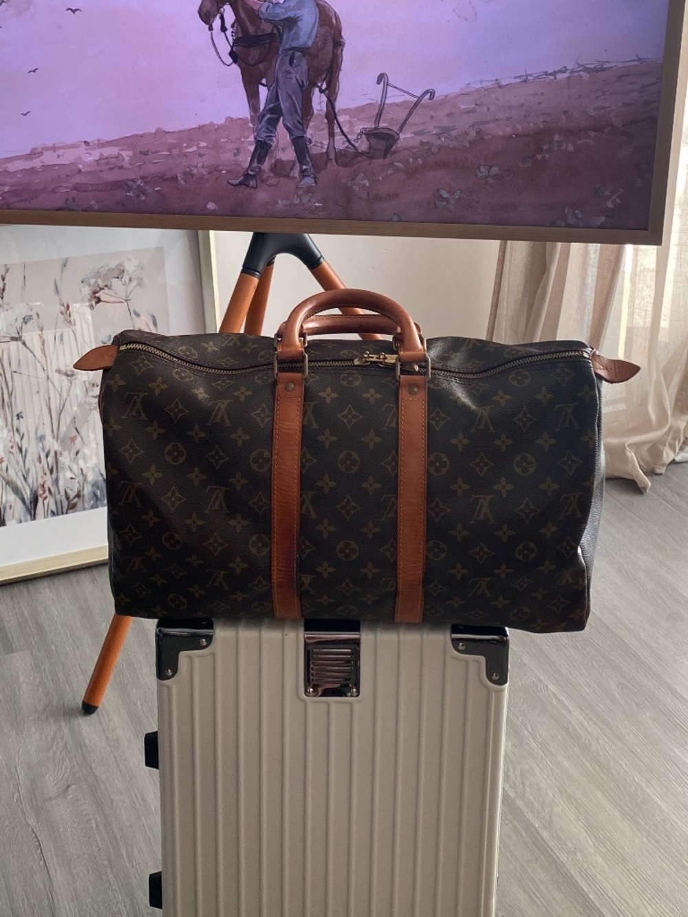 Authentic Louis Vuitton Keepall travel bag